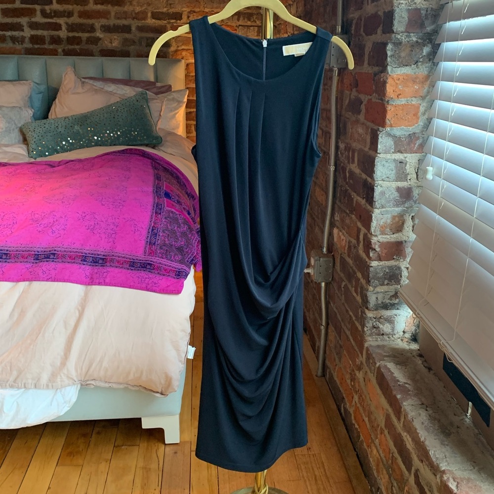 Navy blur Michael Kors dress (silver hardware)
